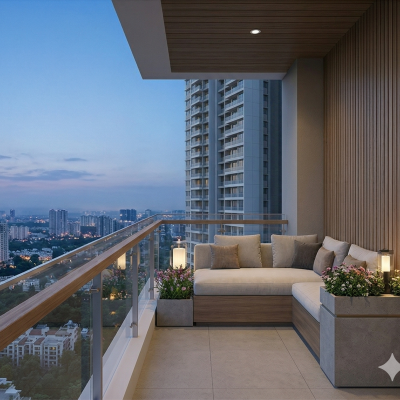 balcony view Purva Northern Lights apartment North Bangalore